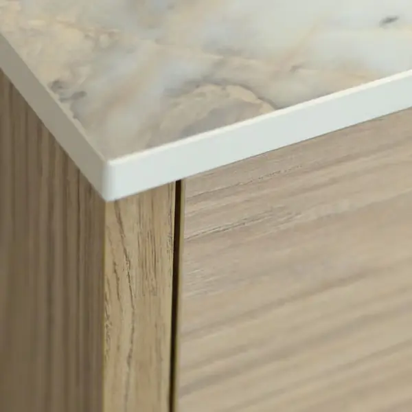Ajankohtainen HPL kylpyhuoneen työtaso 50cm 51x46cm Breccia Vivaldo -kaappiin (K594SU)