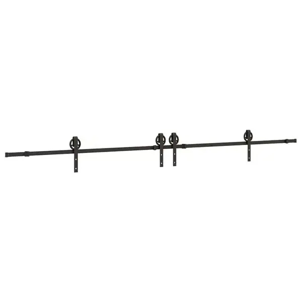 vidaXL Liukuoven asennussarja teräs 366 cm musta Halpa