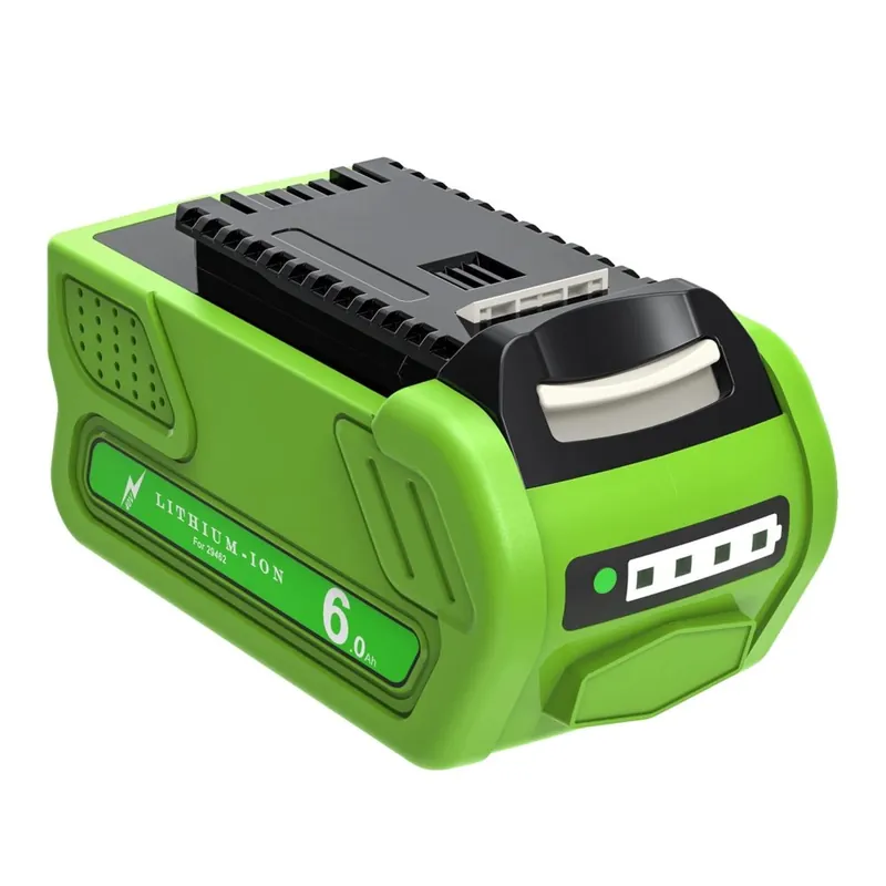 Yhteensopiva Greenworksin 40 V n akun kanssa, 6000 mAh n kapasiteetti, ladattava litiumioniakku, 1 kpl 6,0 ah n akku Heti Saatavilla