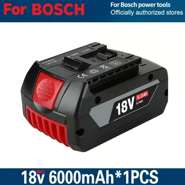 18V työkalun akku - Li-ion vara-akku - 6,0Ah 6000mAh - Ladattava - Vaihtoakku sähkötyökalulle - 1 kpl Uusi Malli