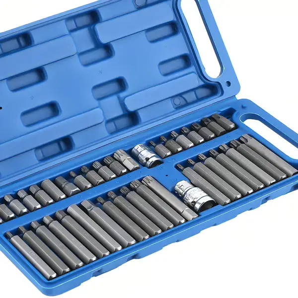 40-osainen bittisarja - Torx kuusiokolo spline - T20-T55 H4-H12 M5-M12 - Kromivanadiiniteräs Uusi Malli