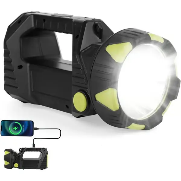 Ajankohtainen Taskulamppu - Ladattava - Erittäin kirkas LED - USB-virtapankki - 8 tilaa