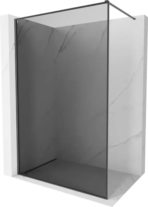 Mexen Kioto-XF suihkuväli Walk-in-kehys 90 x 202 cm, grafiitti 10 mm, harjattu harmaa - 800-090-104-66-40-X Suoraan Valmistajalta