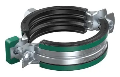 Viimeinen Mahdollisuus WALRAVEN Putkikiinnikkeet KSB2 Kaksi ruuvia Ø108-115mm, sähkösinkitty, Quicklockilla. Yhdistelmäkiinnitys M8/10. Melua vaimentava EPDM-kumi
