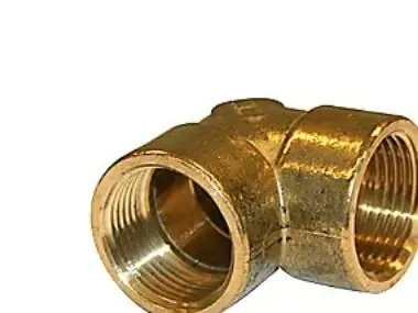 Vinkel messing 90° muffe/muffe 1 1/2" Bestseller