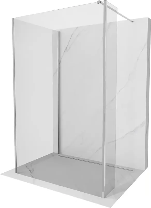 Tilaa Nyt Mexen Kioto Suihkuseinä Walk-in 120 x 85 x 40 cm, kirkas, kromi - 800-120-085-221-01-00-040