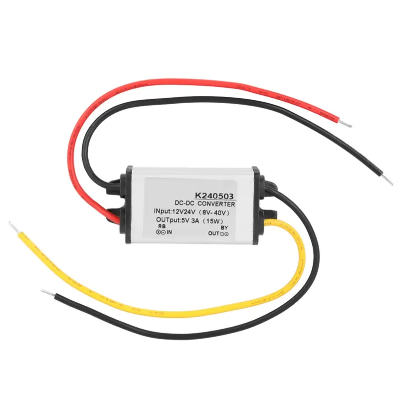 12V/24V - 5V 3A Buck-muunnin - Tehokas virtalähdemoduuli Suoraan Valmistajalta