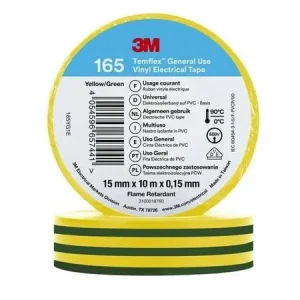 3M 7100222491, 1 kpl, Vihreä/Keltainen, PVC-muovi, 600 V, Kupla, 10 m Osta Tänään