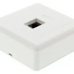 Wall socket, surface-mounted UTP 1xRJ45, Cat6, white Rajoitettu Tarjous