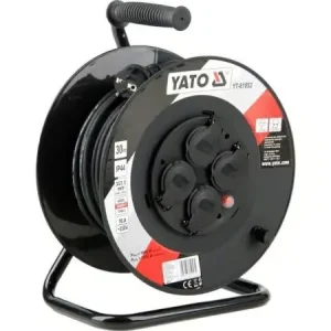 Yato YT-81053, Musta, Polyvinyylikloridi (PVC), 4 AC-pistorasia(a), Tyyppi E, Tyyppi E, Suora Suosittu