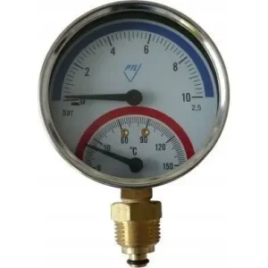 Afriso termomanometer TM80 Ø80 mm 0÷10 bar 20÷120°C G1/4 radial kl. 2,5 (S)A Tukkuhinta