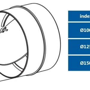 125 mm putkiliitin takaiskuventtiilillä Pikatoimitus