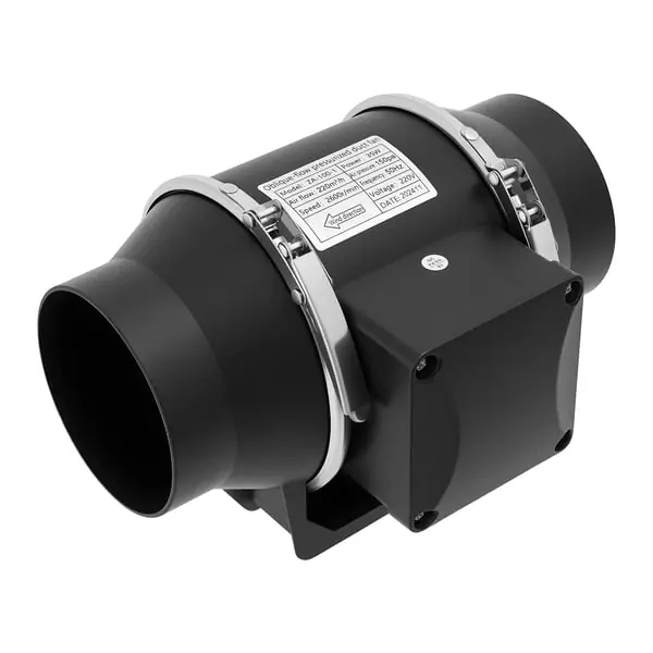 Viikonlopputarjous Kanavapuhallin - Putkipuhallin inline - Ø100 mm - Hiljainen käyttö - 220 V - Keittiöön, kylpyhuoneeseen, työpajaan - Musta
