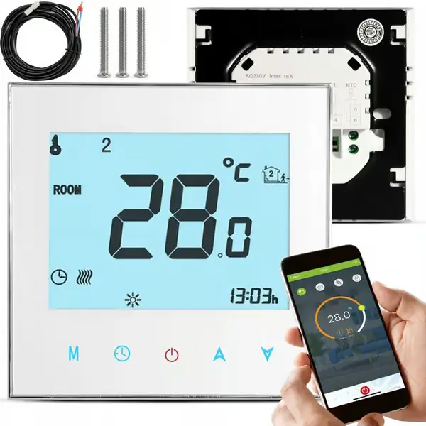 Cronos AC605H-WIFI-termostaatti valkoinen Osta Tänään