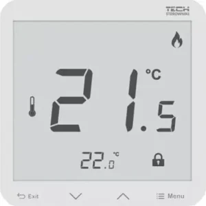Viimeinen Mahdollisuus Tech Room -ohjain, langaton R-8pb PLUS, paristokäyttöinen, uppoasennus, valkoinen STR8PBPLUSWH