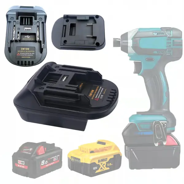 Adapteri DM18M Dewalt Milwaukee Makita 18V – USB-Portti Litiumioni Yhteensopiva DCB205, M18 kanssa Tukkuhinta