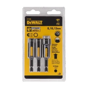 Alennettu DEWALT-TERÄSARJA KORKILLA, 3 KPL, 8, 10, 13 MM, ITSEPUHDISTUVAT
