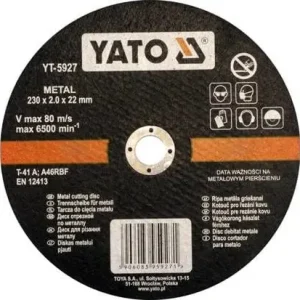 Yato Metallin leikkuukiekko 230x2,0x22mm (YT-5927) Korkea Laatu