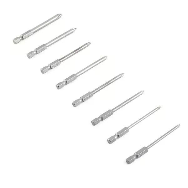8 kpl 75 mm 1/4 " varren magneettinen pitkä ristipääruuvimeisselisarja Sertifioitu
