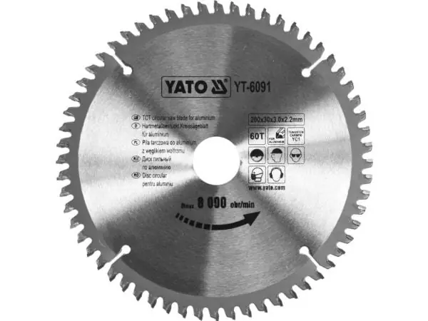 YATO ALUMIINISAHA 200x30mm 60-TEET 6091 Suoraan Valmistajalta