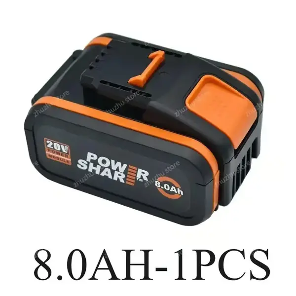 20V 8,0Ah Akku Sähkötyökaluille - Li-Ion Vara-Akku - Uudelleenladattava - Yhteensopiva Worx WA3553 WA3551 WX176 WX550 WX386 WX373 WX290 WX800 WU268... Lähetetään Heti