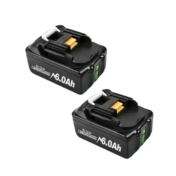 Sertifioitu Akku, 6000 mAh kapasiteetti, yhteensopiva useiden sähkötyökalujen kanssa, 2 akkua