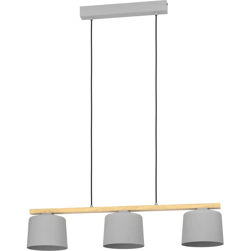 Älä Missaa Riippuvalaisin EGLO Mariel 3x40W 91x19cm puu/vaaleanharmaa