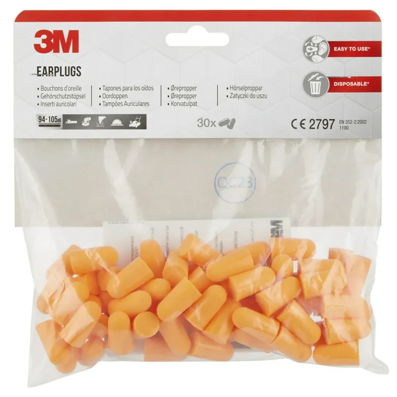 Heti Saatavilla Korvatulpat 3M 1100, 30 kpl (94–105 dB)