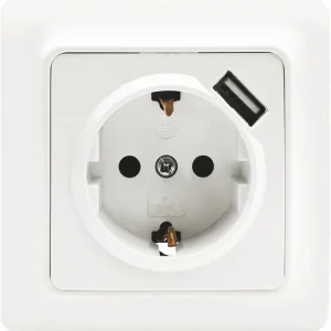 Alennettu Hinta Pistorasia usb-laturilla 1-os. Ja 1 usb-portti